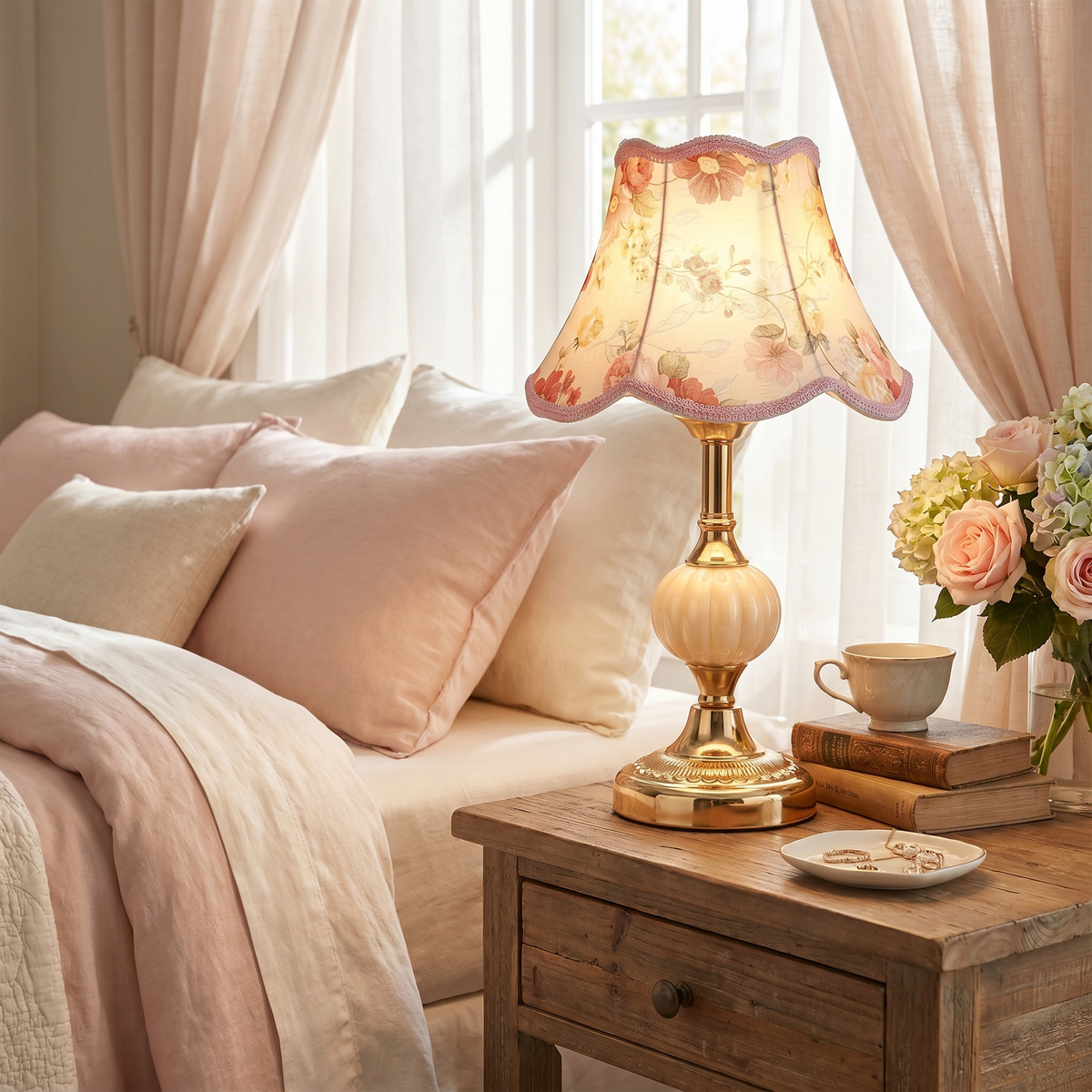 
Fioretta Vintage Floral Table Lamp