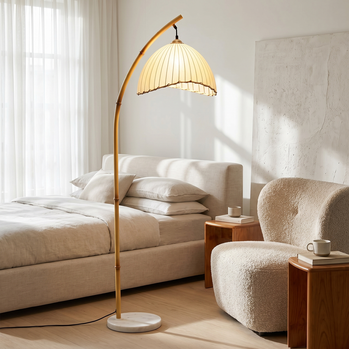 
Loto Bamboo Arc Floor Lamp